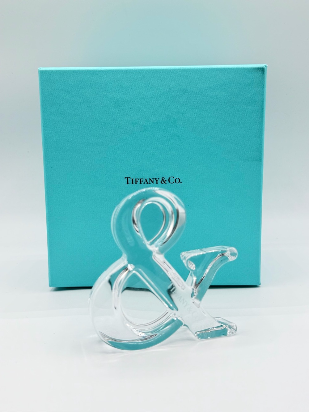 Tiffany & Co. Clear Glass Ampersand Ornament